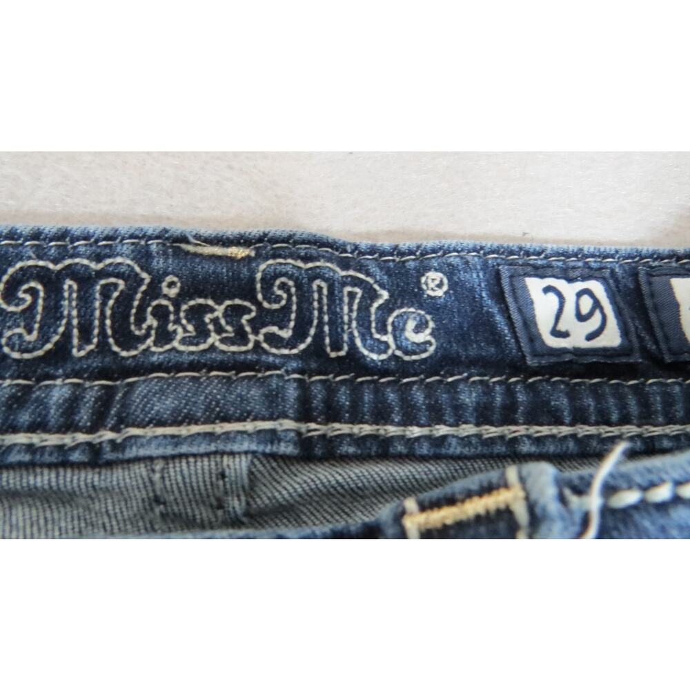 Y2K Miss Me Hailey Skinny Jeans Womens 29 Blue Flap Pocket Bling Stretch Denim - Picture 8 of 13